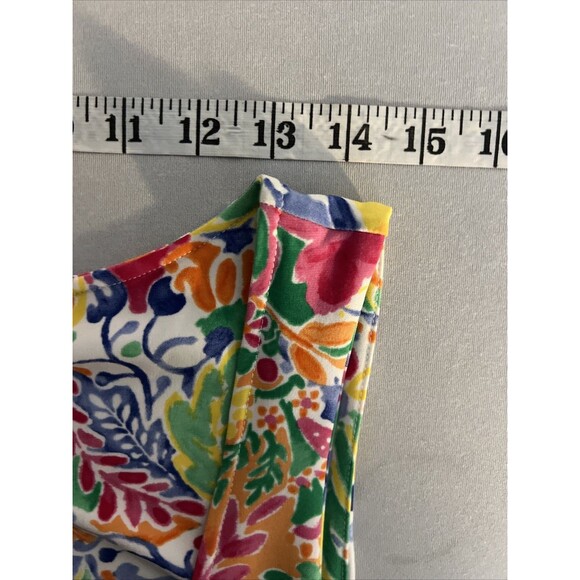 Lauren Ralph Lauren Dress Womens Large Fit Flare Hawaiian Beach Stretch - Picture 5 of 9